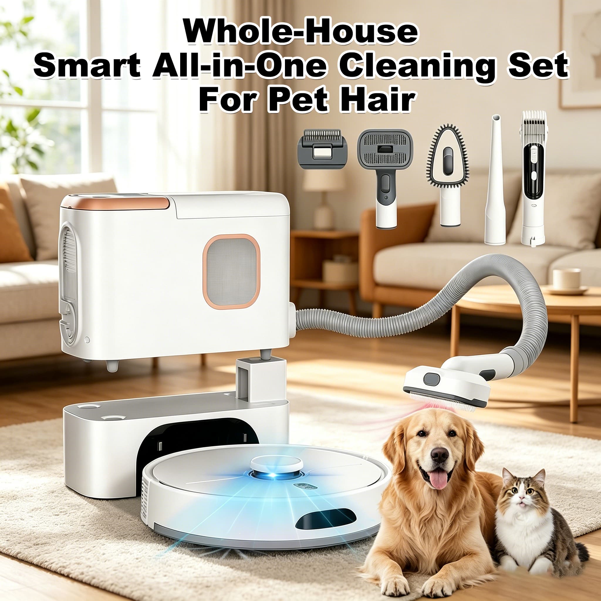 L21m PLUS Pet-Friendly Robot Vacuum Cleaner, TPU Rubber-Bristle Brush 6000Pa Powerful Suction, 3.0L Large Dust Bag, LiDAR Mapping, Auto Resume Cleaning For Home With Dogs Cats