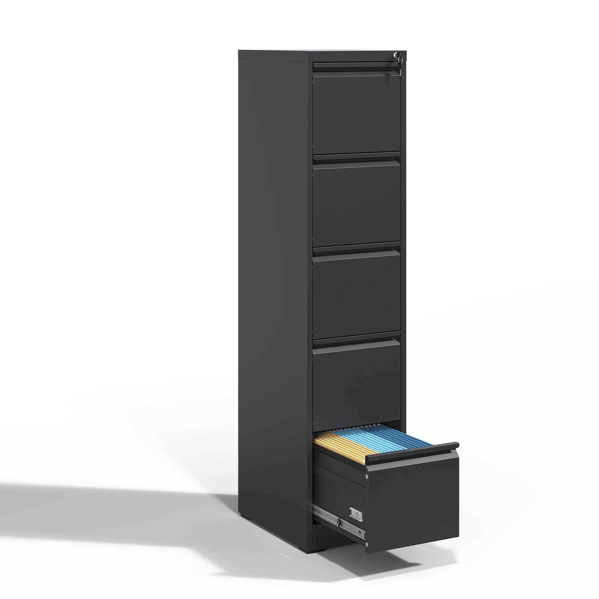 5 Drawer Metal Vertical File Cabinet With Lock Office Home Steel Vertical File Cabinet For A4 Legal Letter Size