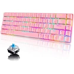 Professional Gaming Keyboard Mechanical Mini 68 Keys RGB LED Backlit For PC X Box